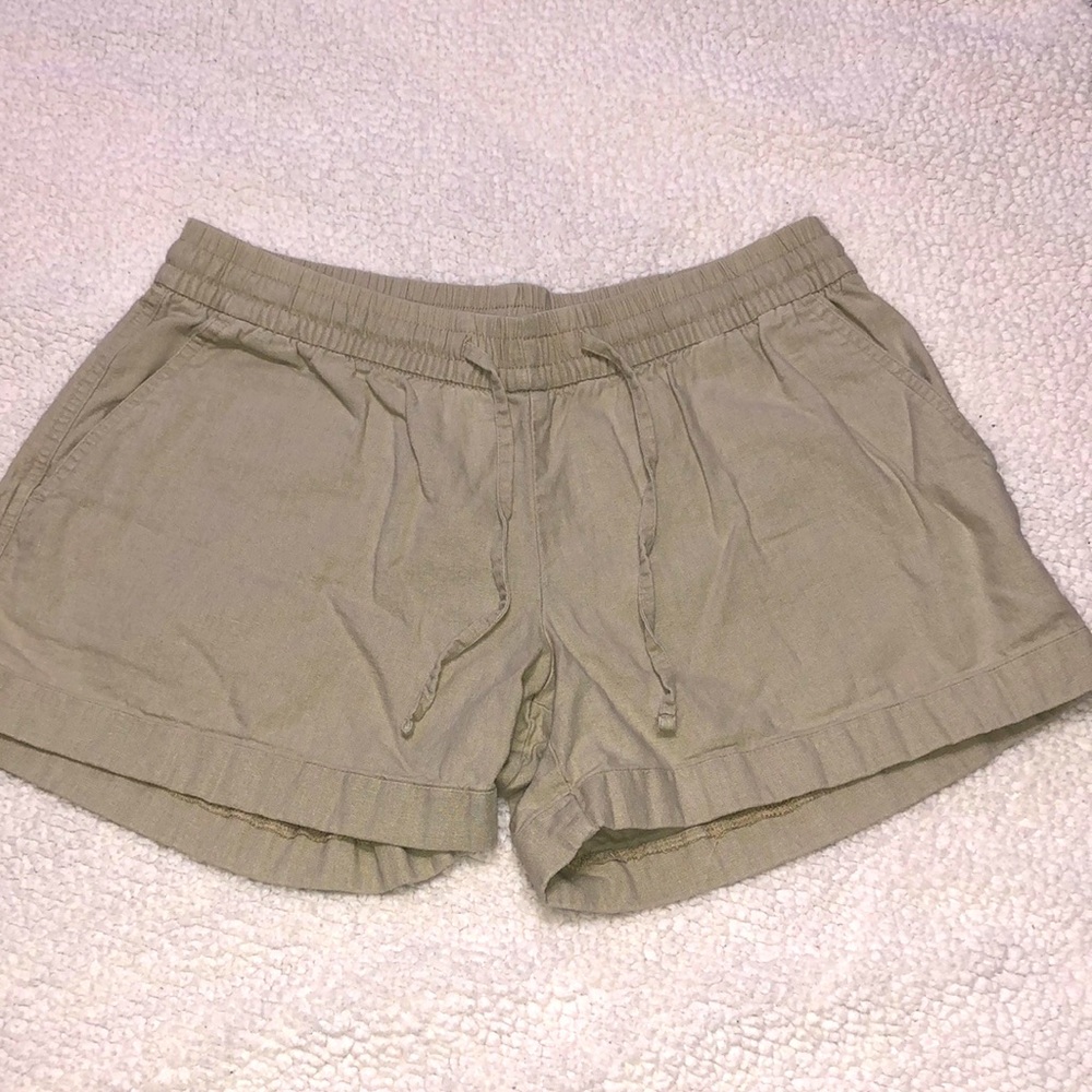 Old Navy Linen Blend Tie Front Shorts